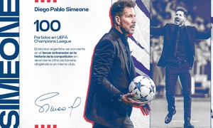 Simeone 100 partidos Champions ESP