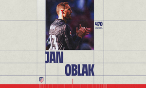 Oblak cumple 470 partidos con la rojiblanca