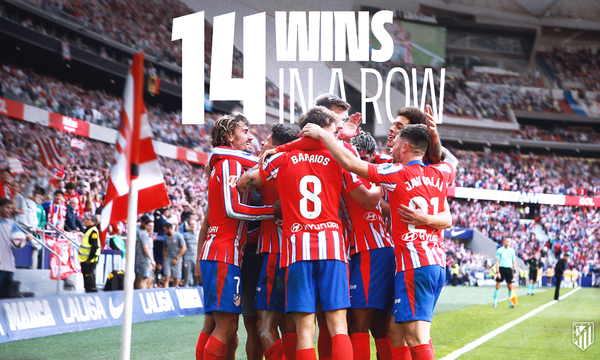 Atlético make it 14 in a row - Club Atlético de Madrid · Web oficial