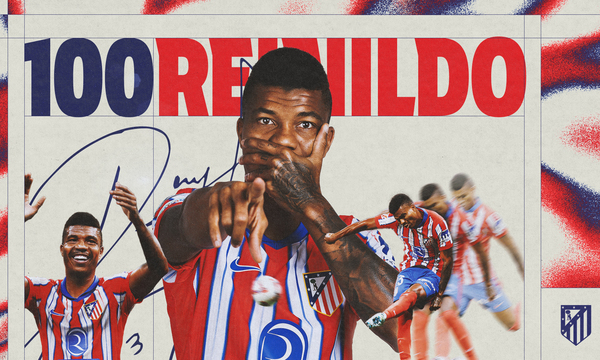 Atletico de Madrid 100周年モデル インポートL Reinildo reaches 100 appearances in Red & White - Club Atlético de