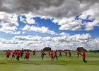 temporada 13/14. Entrenamiento en los Ángeles de San Rafael. Equipo entrenando en los Ángeles de San Rafael