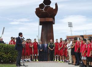 Inauguración de la plaza Luis Aragonés en Las Rozas