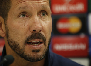 Diego Pablo Simeone, en la rueda de prensa previa al partido vs Olympiacos