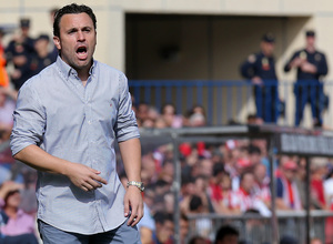 Temporada 14-15. Jornada 8. Atlético de Madrid-Espanyol. Sergio, entrenador del Espanyol.