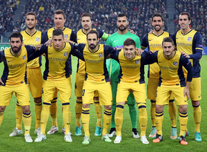 Temporada 14-15. Champions League. Juventus - Atlético de Madrid. El once inicial en Turín.