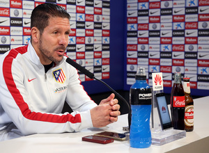 temporada 14/15. Rueda de prensa de Simeone en la ciudad deportiva de Majadahonda