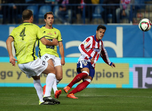 Temporada 14-15. 1/16 Copa del Rey. Atlético de Madrid-L'Hospitalet. El canterano Iván jugó como titular.