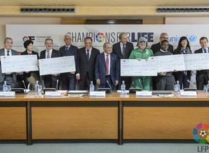 Entrega de donación de la Fundación LFP a la Fundación Atlético de Madrid