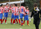 Los jugadores del Infantil A celebran un gol frente al Adarve