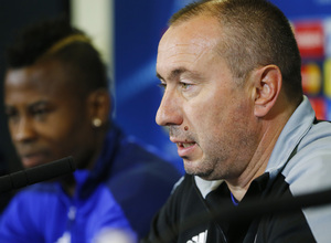 temporada 15/16. rueda de prensa de Astana en el estadio Vicente Calderón. Previa partido de Champions
