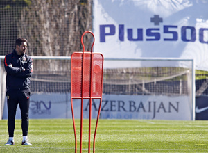Temporada 2015-2016.Entrenamiento en la Ciudad Deportiva Wanda Atlético de Madrid  08-04-2016.