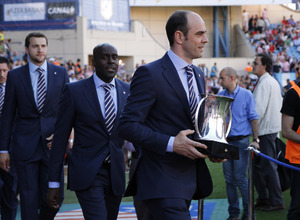 celebración balonmano en el Vicente Calderón