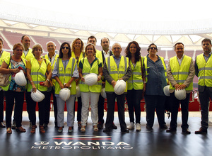 Visita del PSOE al Wanda Metropolitano