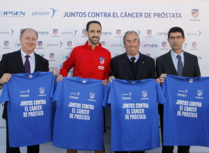 Acto de la fundación con Adelardo y Juanfran para la prevención del cáncer de próstata