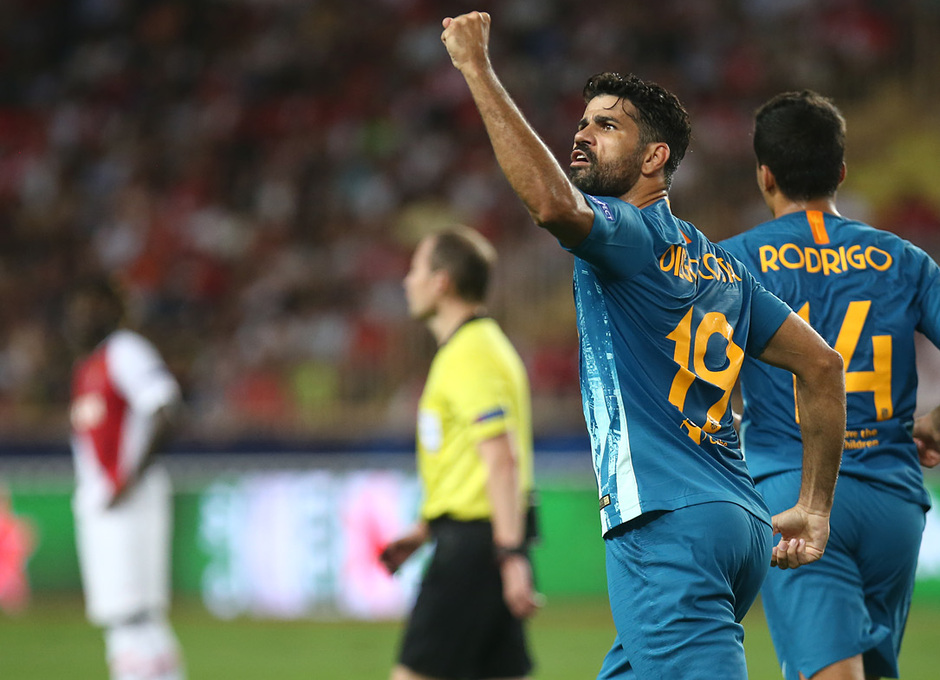 Diego Costa celebra el gol del empate (Foto: ATM).