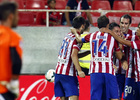 Temporada 13/14 Sevilla-Atlético de Madrid Celebrando el gol de Cristian Rodríguez