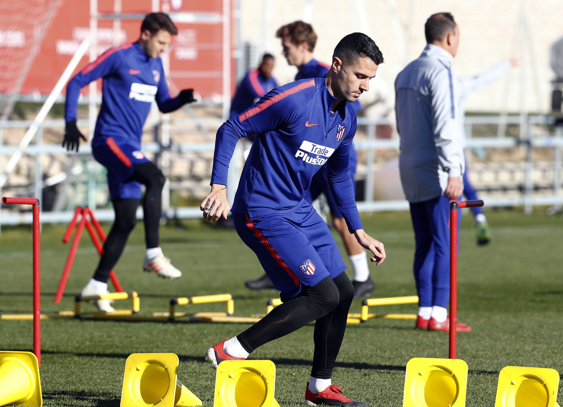 Vitolo en el entrenamiento previo al partido frente al Sant Andreu (Foto: Atlético de Madrid).