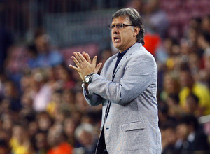 Temporada 2013/2014 FC Barcelona - Atlético de Madrid Tata Martino en el Camp Nou