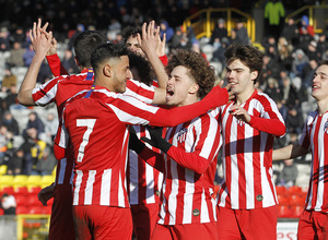 Temp. 19-20 | UEFA Youth League | Rangers - Atlético de Madrid | Celebración Qujntana