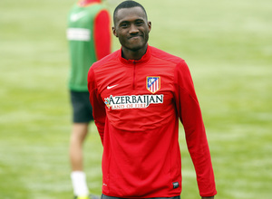 temporada 13/14. Entrenamiento en la Ciudad deportiva de Majadahonda. Guilavogui retirandose del entrenamiento