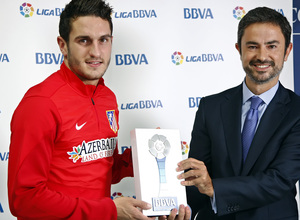 temporada 13/14. Premio al mejor jugador del mes de Noviembre. Koke