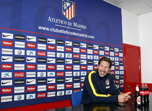 temporada 13/14. rueda de prensa de Simeone en Majadahonda