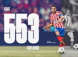 Koke 553 partidos ESP