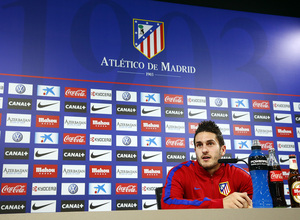 temporada 13/14. rueda de prensa de Koke en Majadahonda