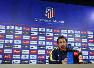 temporada 13/14. rueda de prensa de Simeone en Majadahonda