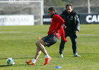 temporada 13/14. Entrenamiento en la Ciudad deportiva de Majadahonda. Mario durante el entrenamiento