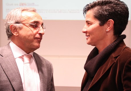 Temporada 2013-2014. Lola Romero junto a Alejandro Blanco del Comité Olímpico Español