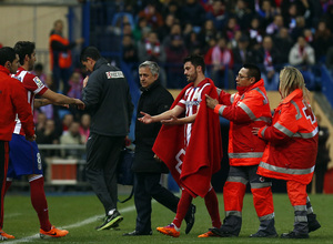 temporada 13/14. Partido Atlético Real Sociedad. Lesión Villa