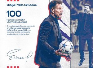 Simeone 100 partidos Champions ESP