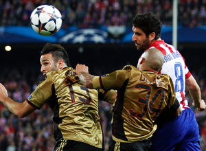 temporada 13/14. Partido Champions League. Atlético de Madrid-AC Milan. Gol de Raúl García