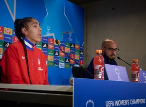 Temp. 25-26 | Atlético de Madrid Femenino - Bayern | Rueda de prensa de Víctor Martín y Gaby G.