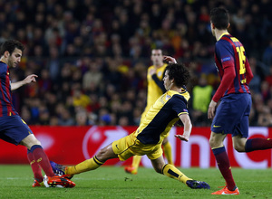 Temporada 13/14. F.C. Barcelona - Atlético de Madrid. Ida cuartos. Champions.